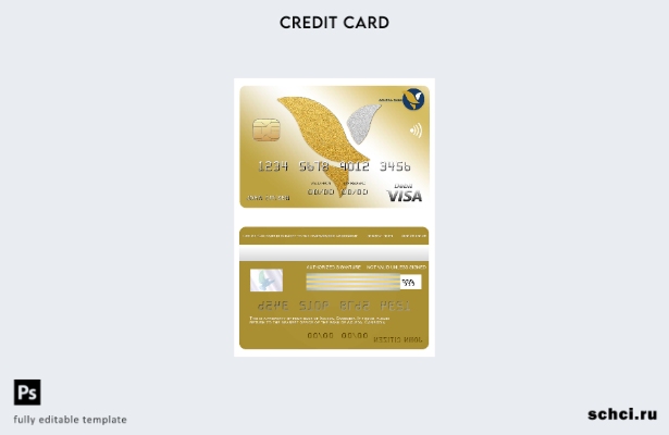 скачать в цифровом формате шаблон карты Visa для банка Acleda в Камбодже